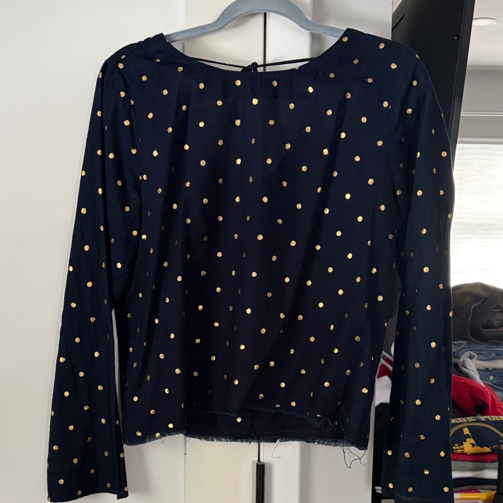 Cloth & Stone Black Top with Gold Dots